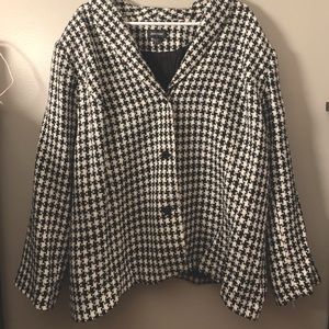 GORGEOUS HOUNDSTOOTH PATTERN BLAZER